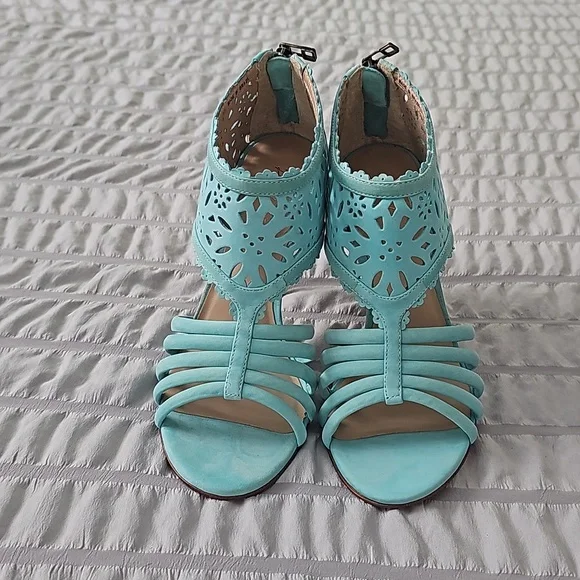 Pour La Victoire turquoise shoes - Picture 4 of 6